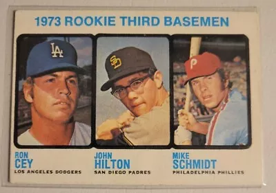 1973 Topps #615 Rookie 3rd Basemen Ron Cey/John Hilton/Mike Schmidt • $119.95