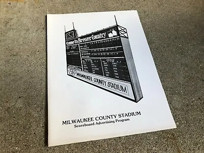 #MISC-3585 Vintage Milwaukee Brewers County Stadium Scoreboard Folder • $12