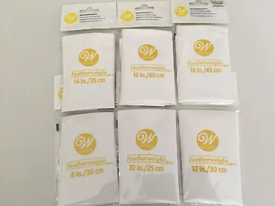 Wilton Featherweight Cake Decorating Bags Lot Of 6- Sizes 8  10  12  14  16  18  • $12.74