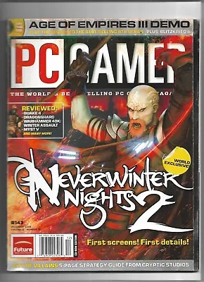 PC Gamer Video Game Magazine December 2005 #143 - NEVERWINTER NIGHTS 2 • $4.99