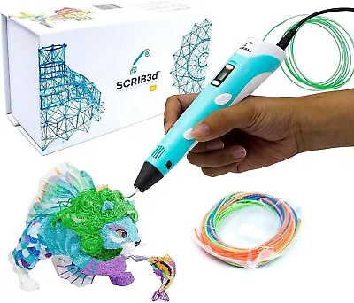 SCRIB3D P1 3D Printing Pen With Display - Includes 3D Pen 3 Starter Colors Of P • $74.65