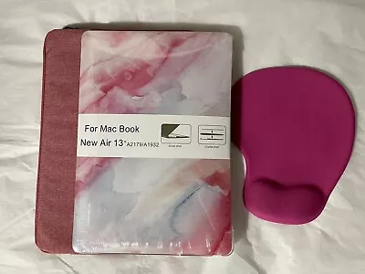 Artsy MacBook Hard Shell Case Red Bag Sleeve Travel Set New Air 13  A1932 A2179 • $23.99