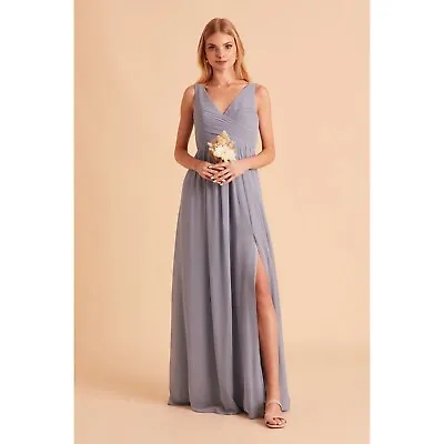 BIRDY GREY Laurie Empire Waist Bridesmaid Formal Maternity Dress Blue Sz S K19 • £48.25