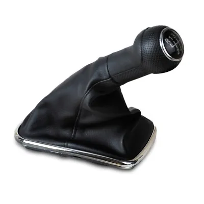 Black Gear Shift Knob Gaitor Boot Fit For VW Golf JETTA Bora MK4 6 Speed Tp • $14.25