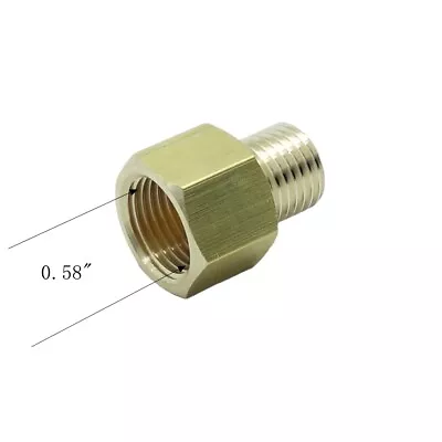 Brass Pipe Fitting Adapter M14 X 1.5 Male Metric To 3/8  NPT Female • $9.99