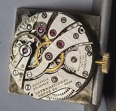 Vintage IWC Wristwatch Movement Cal.90 For Tiffany 17j.2adj. • $175