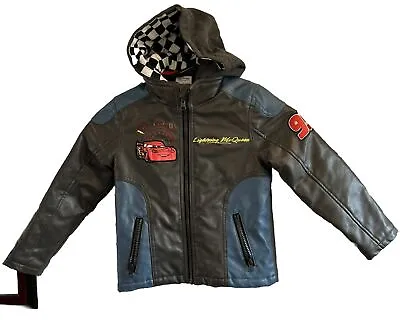 Disney Store Lightning McQueen Faux Leather Jacket Size 4 • $25