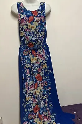 New With Tags OASIS Summer Blue Maxi Dress Size 16 RRP £75.00 • £24.99