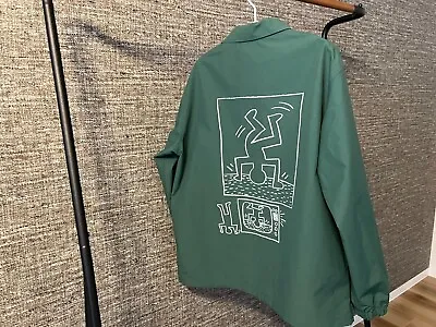 Uniqlo X Keith Haring SUBWAY DRAWINGS Coach Jacket 2024 Navy & Green Size XS-4XL • $76.99