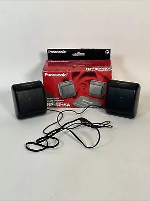 Panasonic RP-SP15 Speaker System Black Mini Speakers (BOXED) (FULLY WORKING) • £13.99