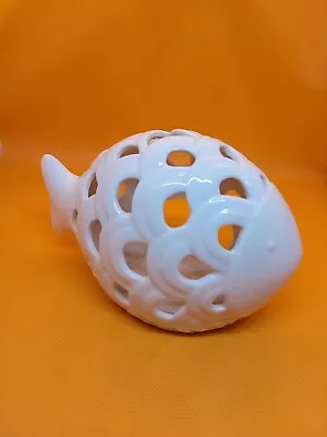 $7.99 • Buy Yankee Candle Fish Ceramic Luminary Tea Light Holder 
