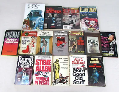 Lot Of 16 Vtg Murder Mystery Crime Paperback Books Various Titles Ellery Queen • $15