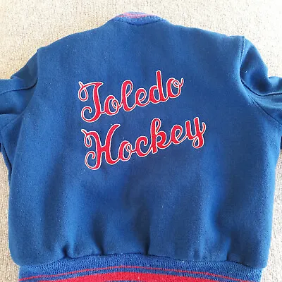 Vintage Toledo Storm Varsity Jacket Youth Size USA Made Minor Hockey DeLong • $47.57