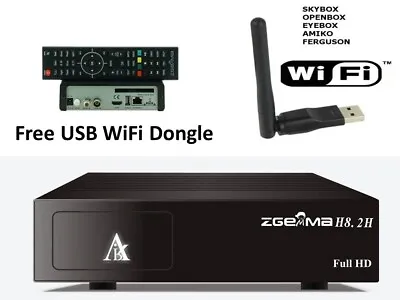 ZGEMMA H8.2H Satellite TV Receiver  Enigma2 DVB-S2X+DVB-T2/C*EU PLUG*FREE Wi-Fi* • £57.99