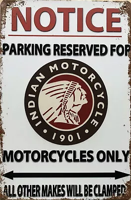 Indian Motorcycle Rustic Vintage Metal Tin Signs Man Cave Shed & Bar Sign • $9.99