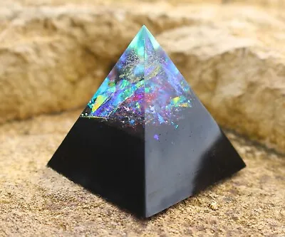 Shungite Orgone Pyramid Powerful EMF Protection Detox & Healing Meditating Aid • $33