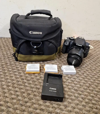 £249.99 • Buy Canon EOS 650D DSLR 3 X Batteries With Charger - EFS 18-55mm Kit Lens - Freepost