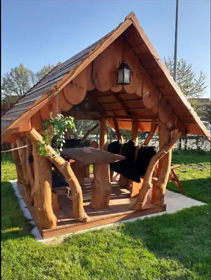 £2060 • Buy Log Gazebo,Bespoke,Tree Trunk,Hot Tub Shelter,Handmade Pavilion,Wooden Pergola