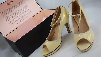 £49.99 • Buy Repetto Platform Heels Patent Leather Open Toe Nymphe Sand Court Shoes UK 6 New 