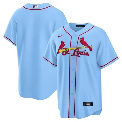 Men Nike St. Louis Cardinals Official Replica Alternate Powder Blue Blank Jersey • $79.99