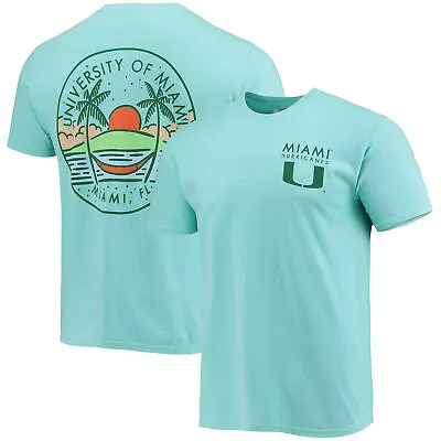 Men's Mint Miami Hurricanes Circle Scene Comfort Colors T-Shirt • $31.99