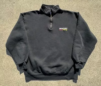 Vintage 90s Mercury Racing Car Vehicle Promo 1/4 Zip Fleece Jacket Large • $34.99