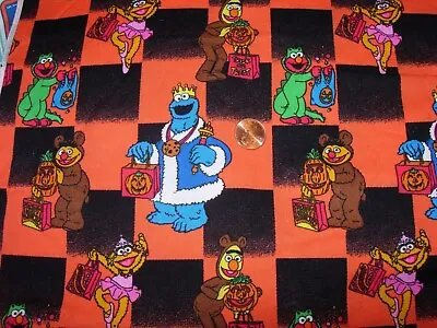 Sesame Workshop Fabric Halloween Cotton Quilt Elmo Cookie Monster 44  1  Yard • $11.39