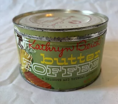 Vintage Kathryn Beich Butter Toffee Candy 10 Oz Tin • $14.85