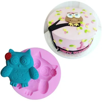 £3.05 • Buy Cute Owl Silicone Icing Mould Baking Cake Topping Sugar Craft Party Girl