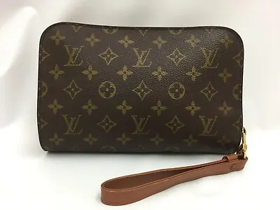 Auth Louis Vuitton Vintage Monogram Brown Orsay Clutch Bag 1A130080n  • $329