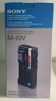 Sony M-19v Micro Cassette Recorder Parts Or Repairs Only In Box • $14.88