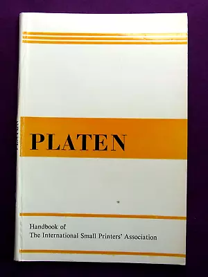 Letterpress Printing Adana PLATEN 1963 Handbook Of International Small Printers • £5.99