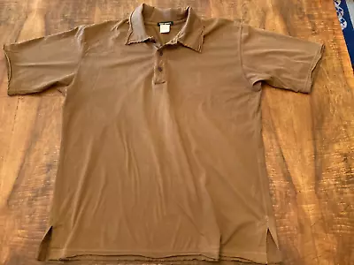 Vintage Issey Miyake Size L Made In Japan Brown Polo Cotton Shirt • $99