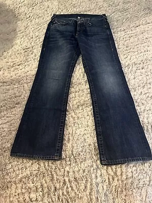 Vintage True Religion Mens Blue Jeans Boot Cut W/Flaps 32-34 • $45.50