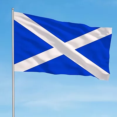Scotland BLUE SALTIRE Flag 5FT X 3FT With Eyelets New - FREE FAST UK DELIVERY ! • £6.99