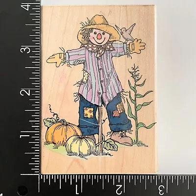 Hero Arts Pumpkin Patch Scarecrow H958 Wood Mounted Rubber Stamp • $10.39