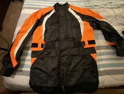 Like New Fulmer Mens Stormtrak Motorcycle Rain Suit Small Orange • $25