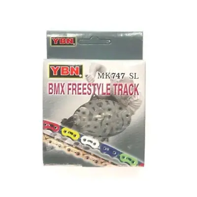 YBN MK-747SL Superlight Chain — 1/8  X 112 Links / Silver — AUS STOCK — Bike BMX • $54.99