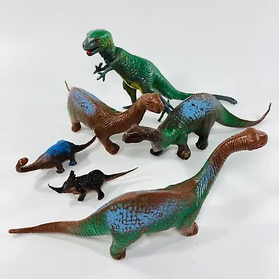 Lot Marx Copies Brontosaurus T-Rex Dinosaurs Vintage Plastic Hong Kong Figures • $9.99