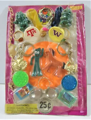 Monsters Rings Charm Toys Gumby Prizes Gumball Vend Machine Display Card #408M • $31.99