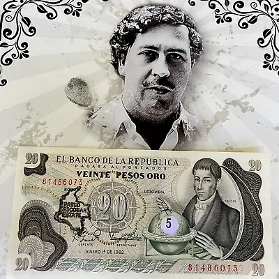 ⭐️ Pablo Escobar Celebrity Collectible Item Memorabilia Signature Personal Peso • $168.15