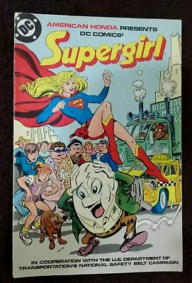 Supergirl American Honda Dc Comic 1986 Safety Belt Issue Promotional  • £3.98