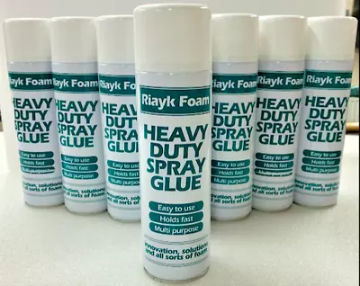 12 CANS 500ml HEAVY DUTY SPRAY ADHESIVE GLUE For Foamcarpettilecraftfabric • £29.99