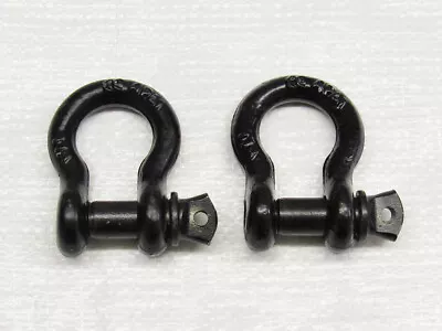 Black Bow Shackle 1.5 Ton X2 (Screw Pin Heavy Duty Theatre 7/16  X 1/2  1500KG) • £7.20