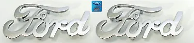 Pair (2) Chrome Ford Script Emblems W/ Mounting Studs (Licensed) • $20.99