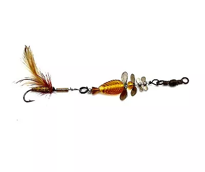 Old Inline Fishing Spinner Glass Beads With Fly Lure Trailing Unknown Maker Nice • $0.99