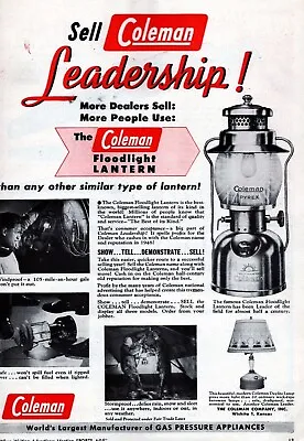 1948 Vintage Coleman Lantern Print Ad Camping  • $18.99