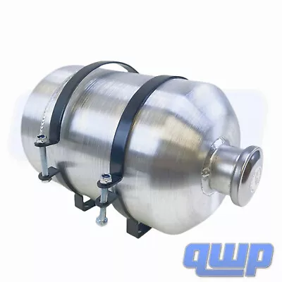 Vertical Fuel Tank Round Gas Tank 2.5 Gallon 8x12 1/4 NPT Spun Aluminum Top Fill • $128.10