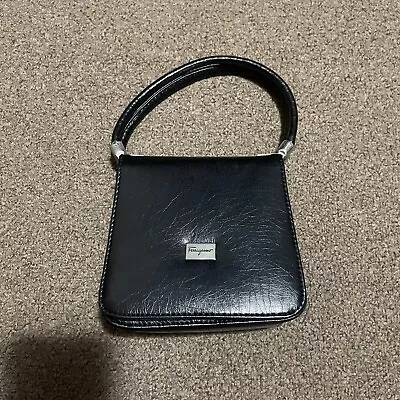 Vintage Salvatore Ferragamo Vara Leather Mini Hand Bag Black • $9.99