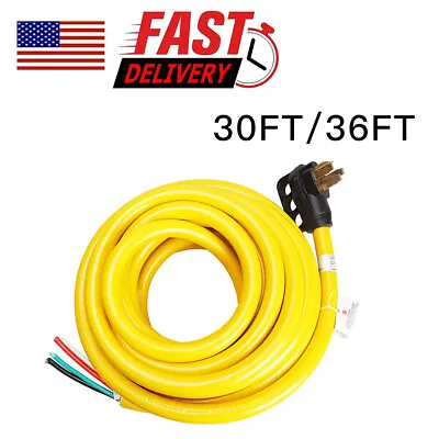 30/36 Ft RV/Generator Power Cord 50-Amp Extension Cord L14-50P To Bare Wire USA • $87.59